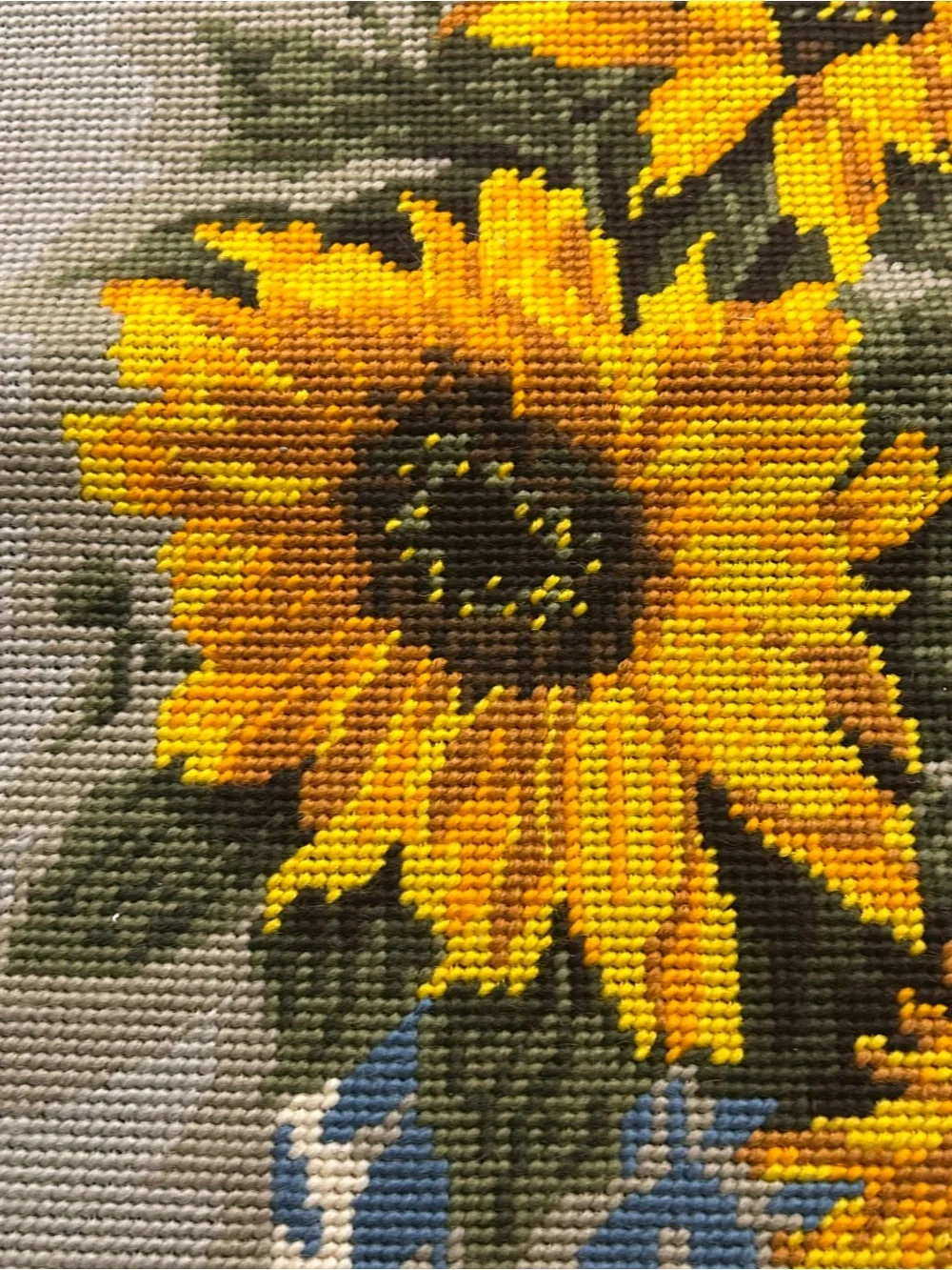 Sunflower Needlepoint Wall Hanging
